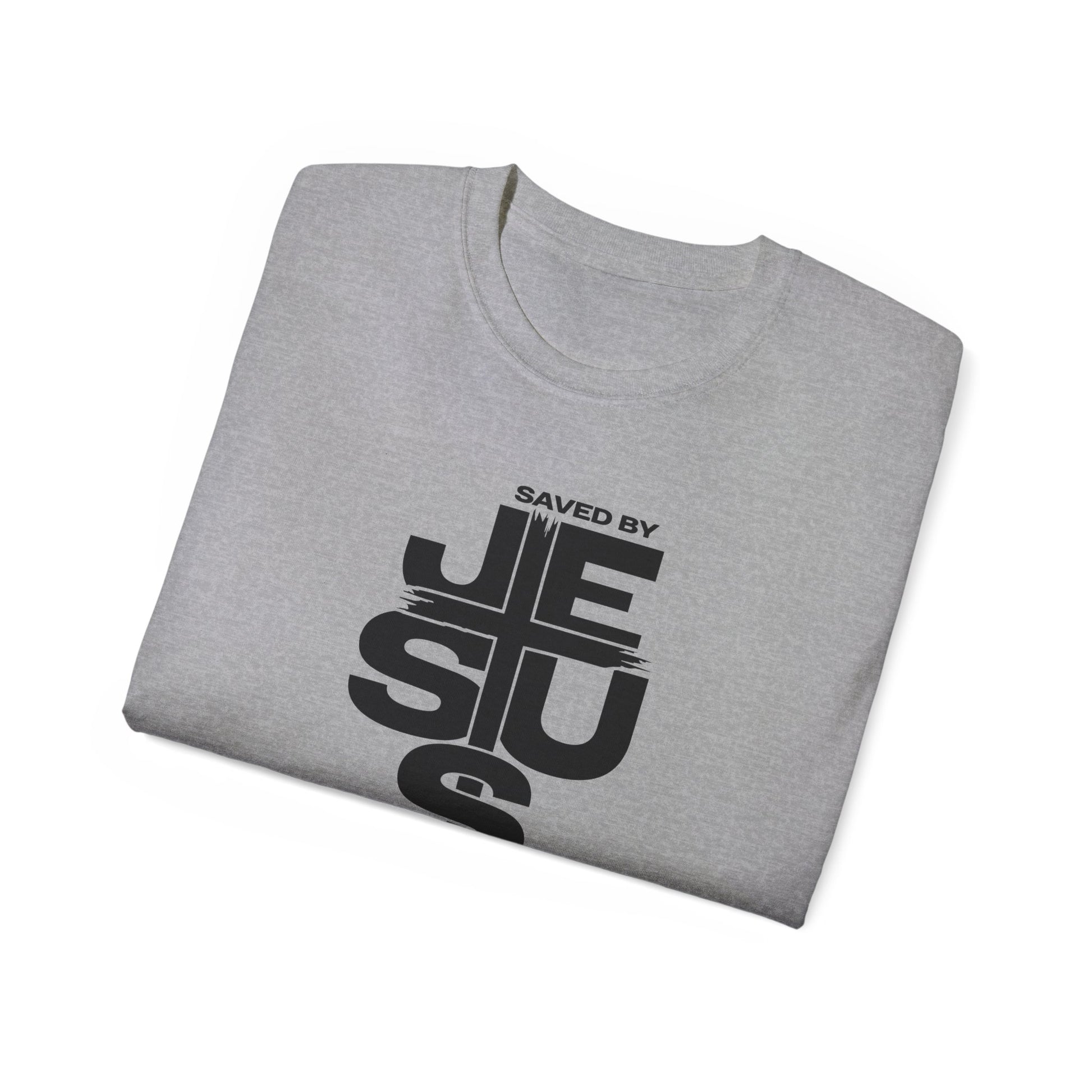 SAVED BY JESUS Unisex Christian Ultra Cotton Tee Printify