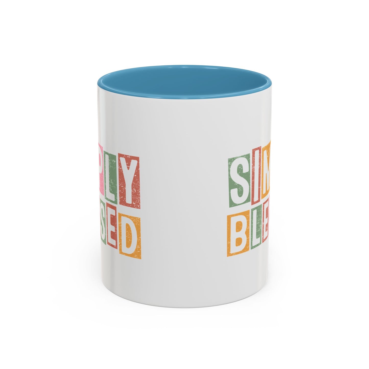 Christian Ceramic Mug- Simply Blessed Accent Coffee Mug (11, 15oz)