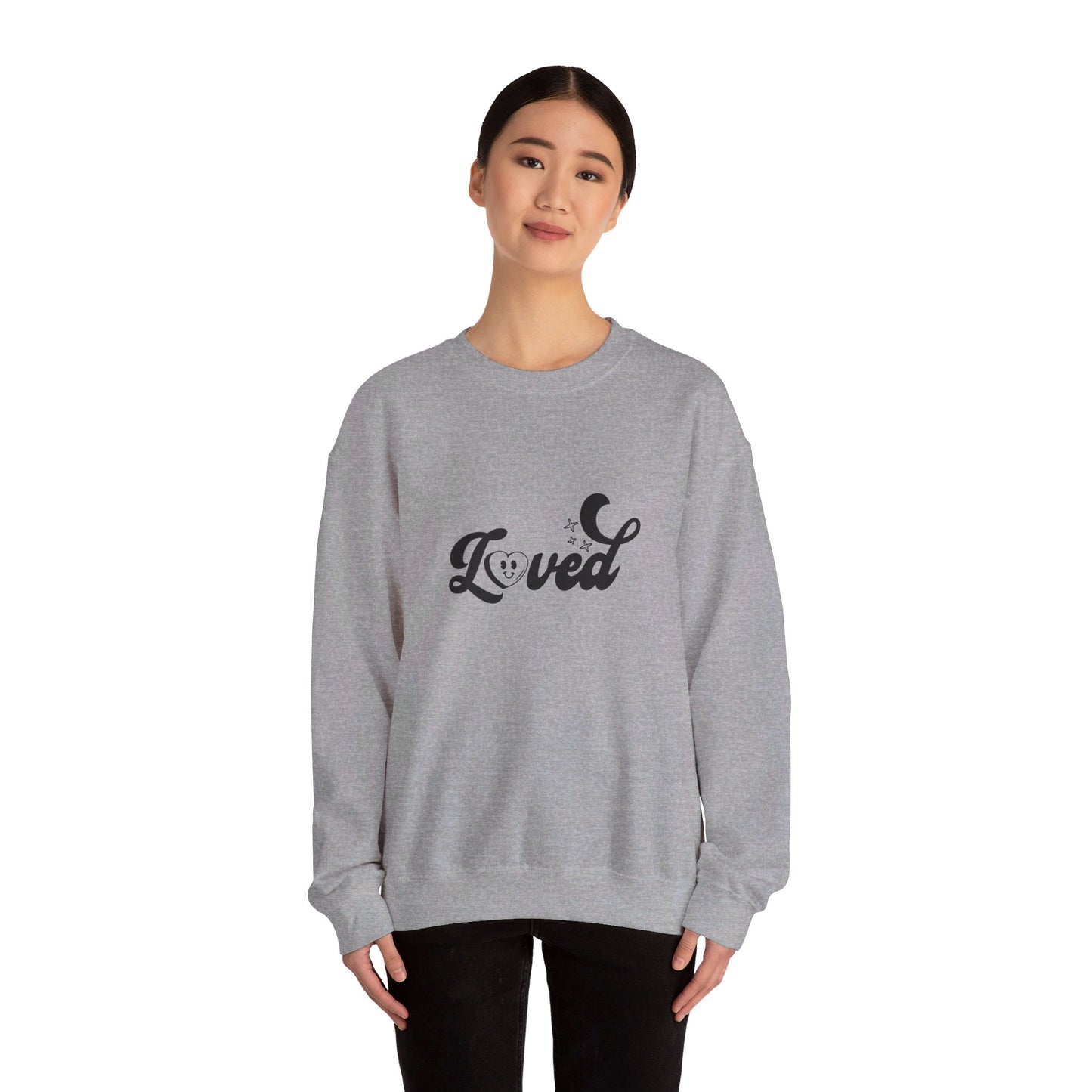 Romans 5:8 You Are Loved More Than You Will Ever Know Unisex Heavy Blend™ Crewneck Christian Sweatshirt