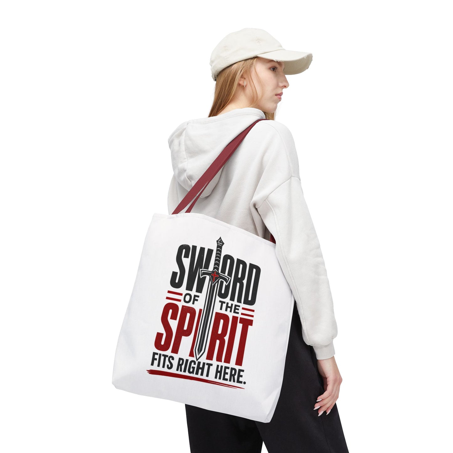 Sword of the Spirit Tote Bag — Christian Faith Inspirational Canvas Tote - ClaimedbyGodDesigns
