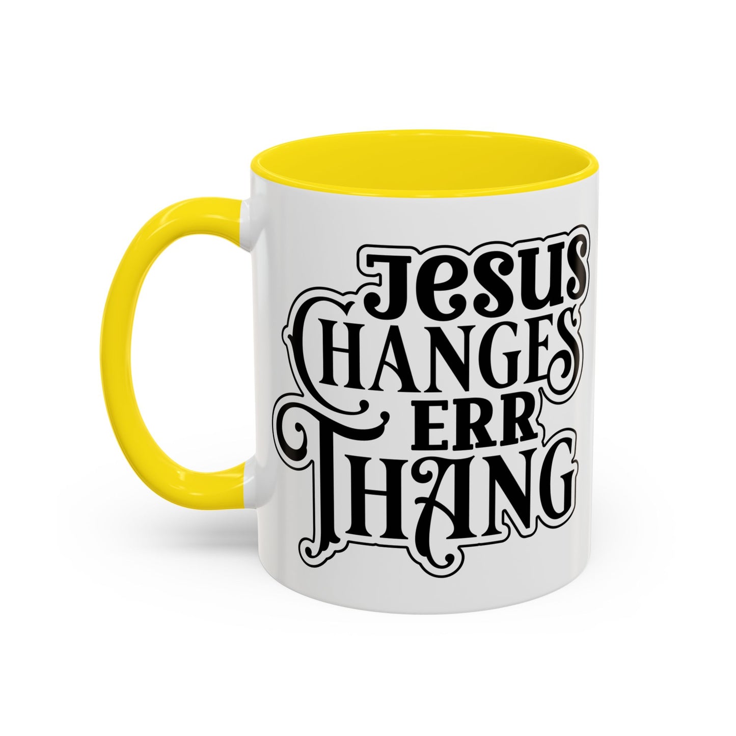 Inspirational Coffee Accent Mug - "He Changes Err Thang" - Perfect for Devotion and Gifts