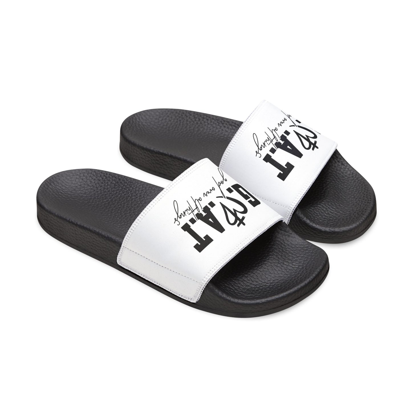 GOAT God Over All Things Men's PU Christian Slide Sandals