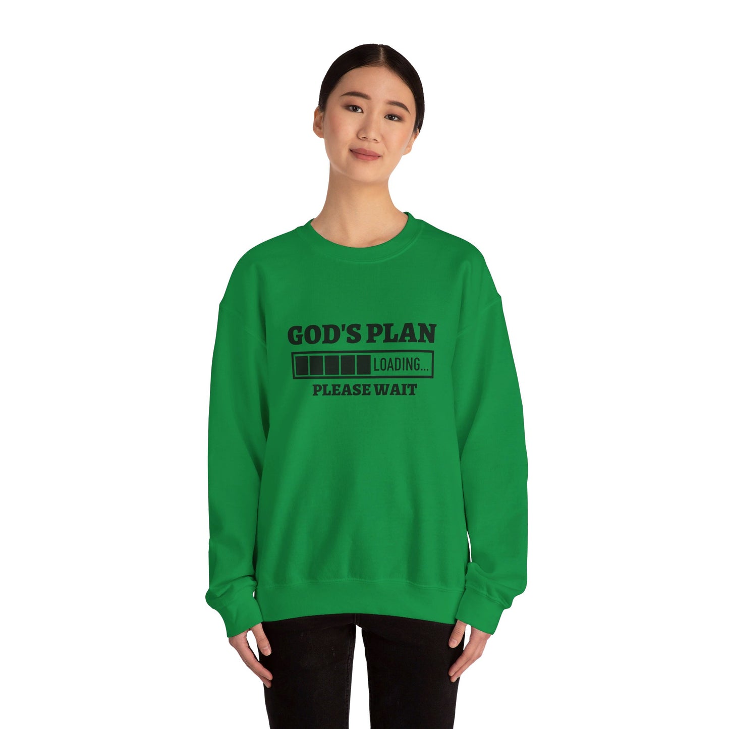 God's Plan Loading Unisex Heavy Blend™ Crewneck Christian Sweatshirt