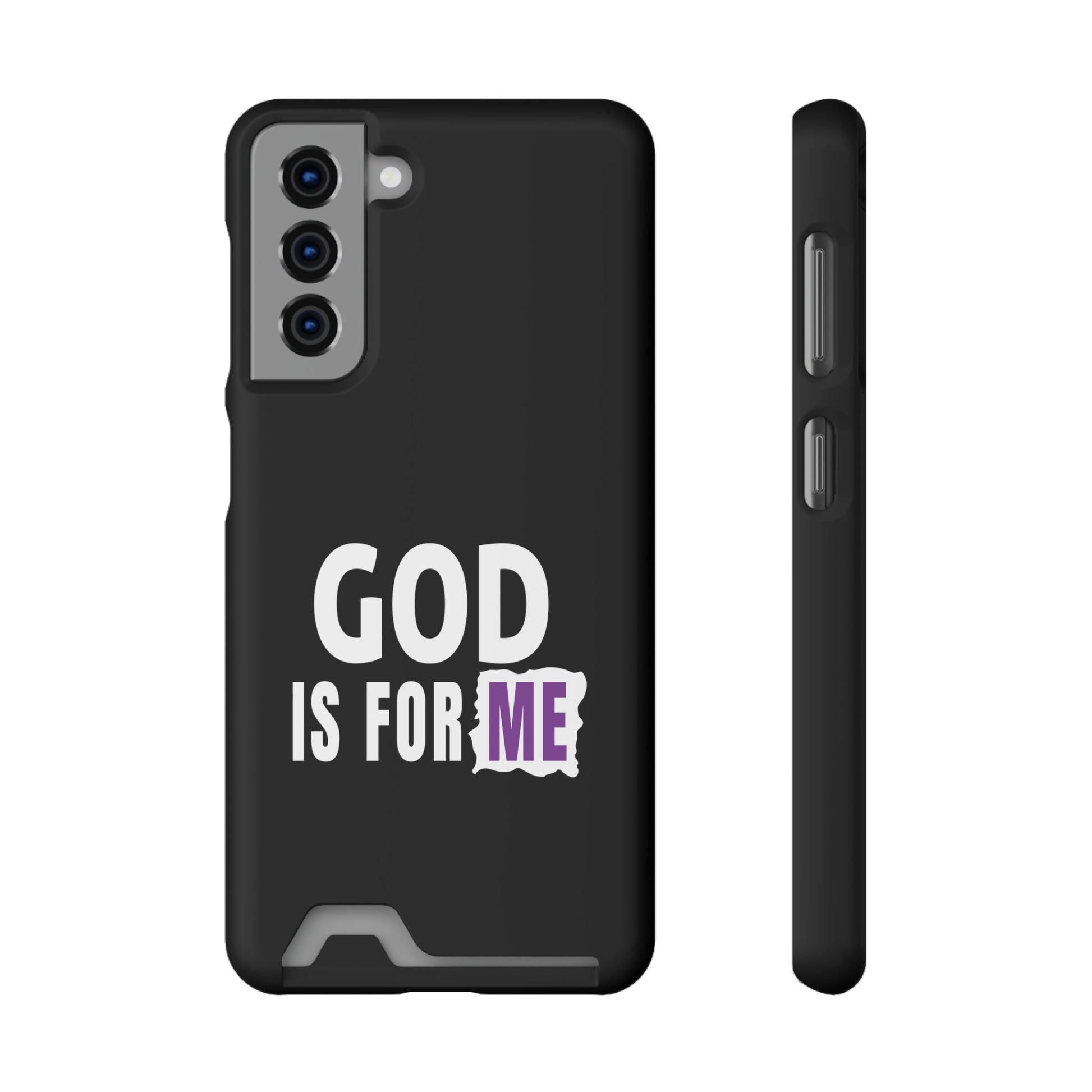 God Is For Me Christian Phone Case With Card Holder Printify