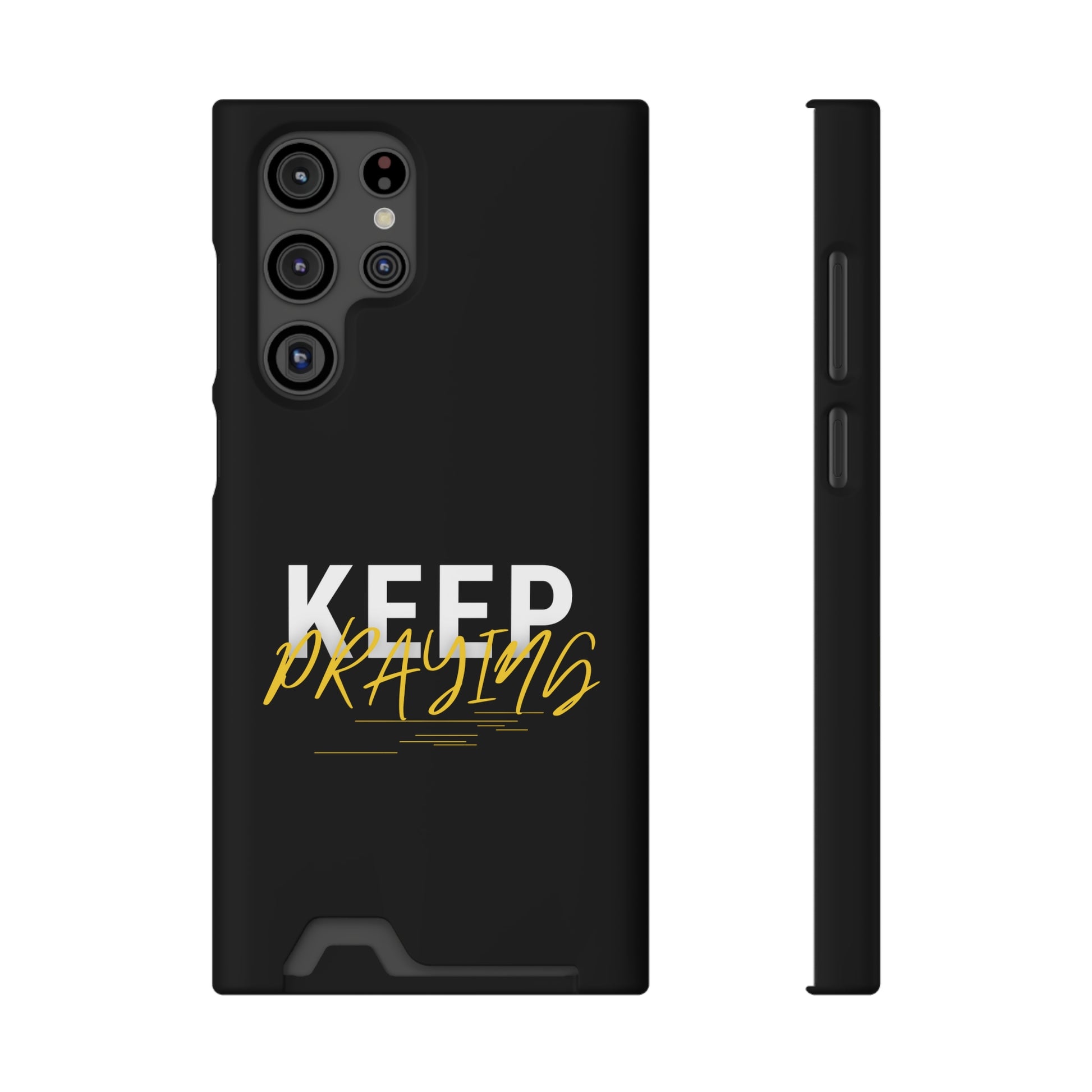 Keep Praying Christian Phone Case With Card Holder Printify