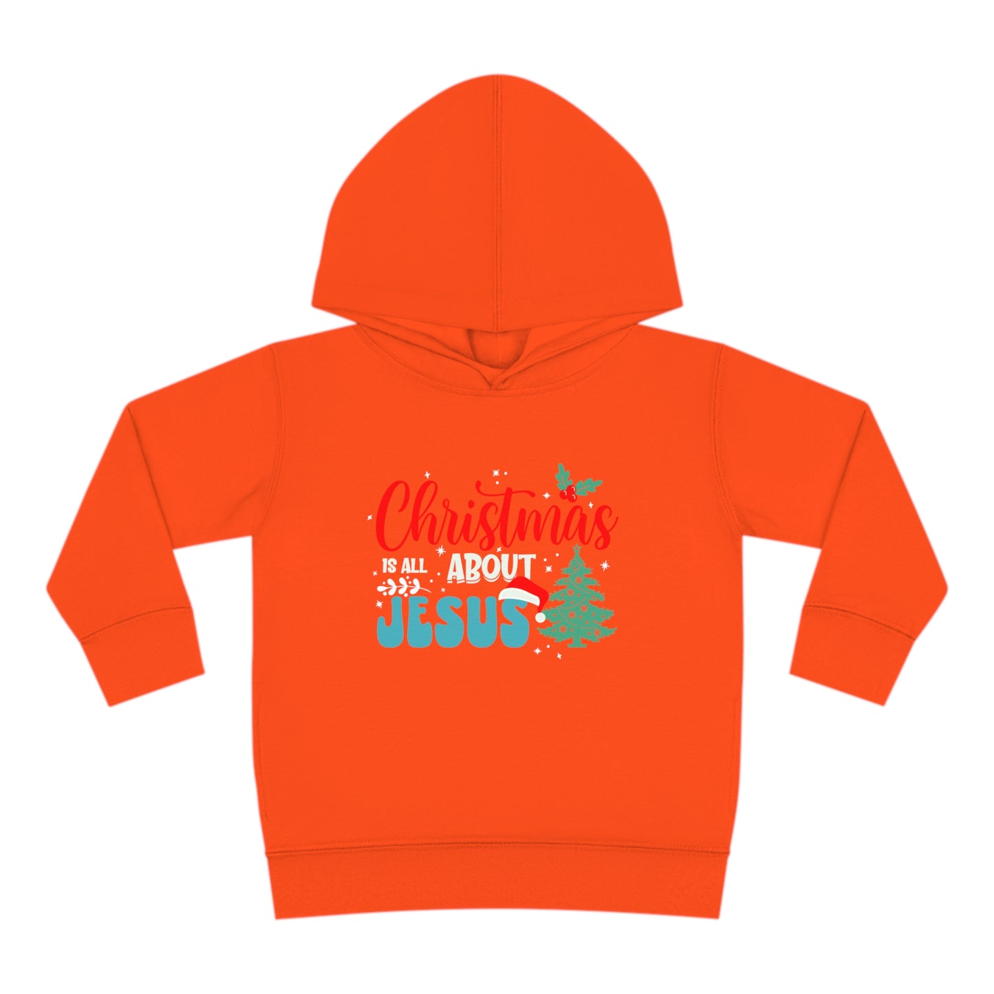 Christmas Is All About Jesus (Christmas Themed) Christian Toddler Pullover Fleece Hooded Sweatshirt