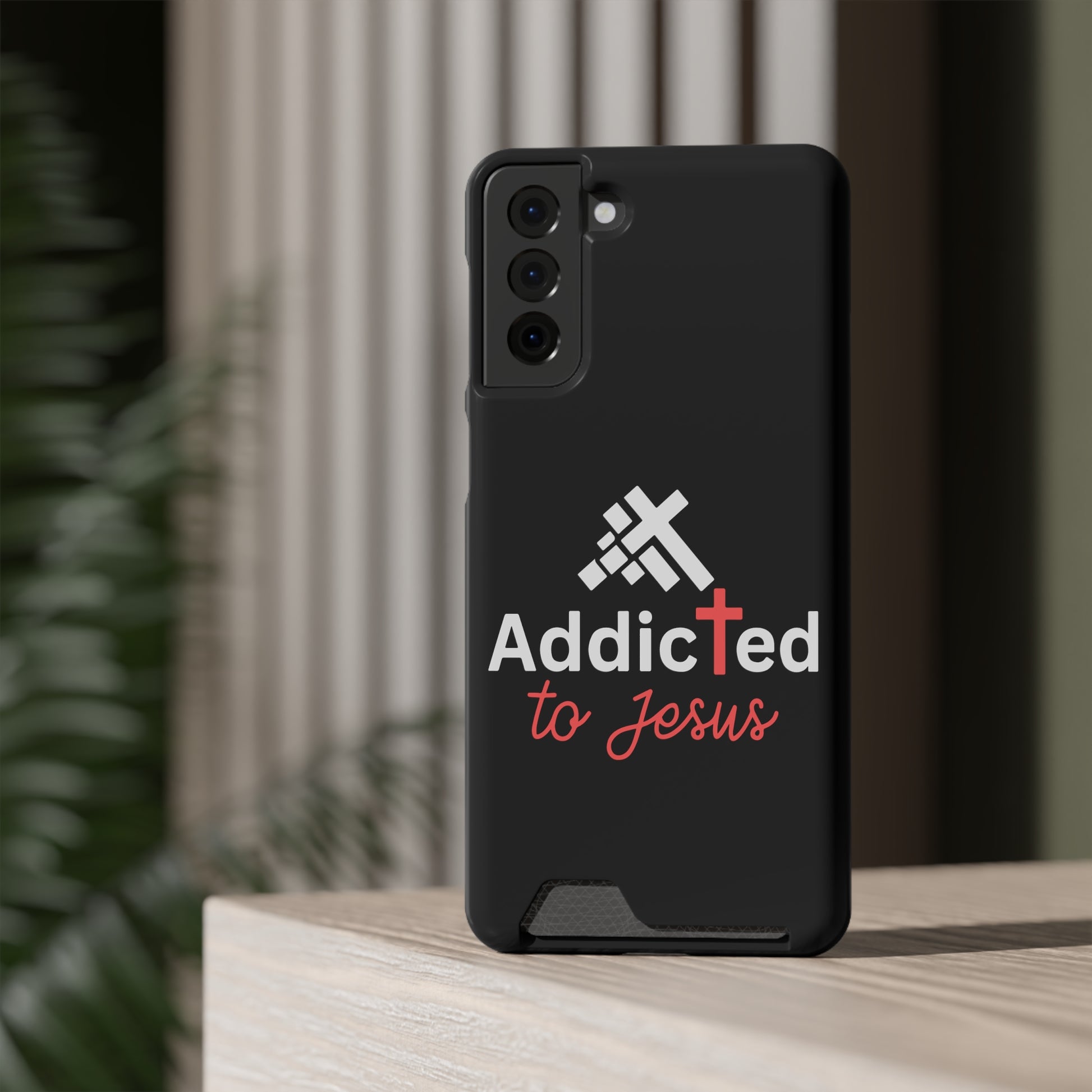 Addicted To Jesus Christian Phone Case With Card Holder Printify