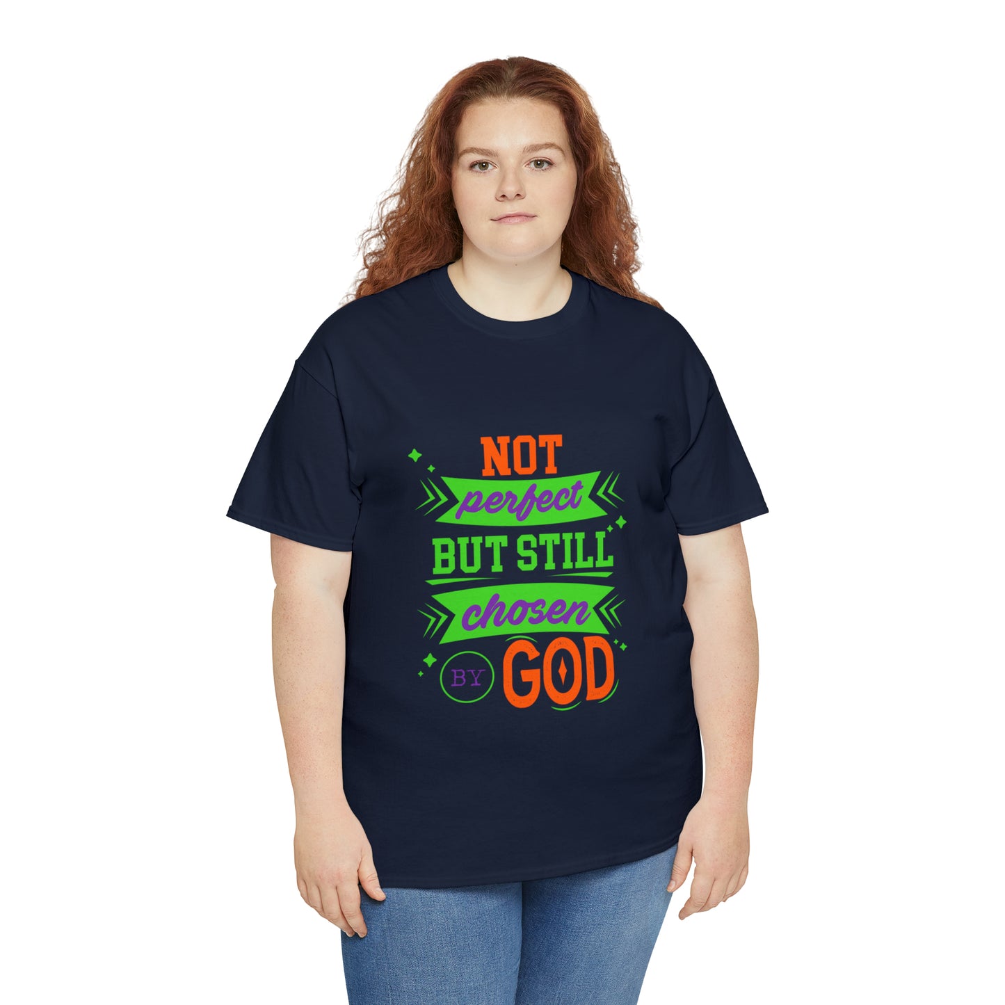 Not Perfect But Still Chosen By God Unisex Heavy Cotton Tee