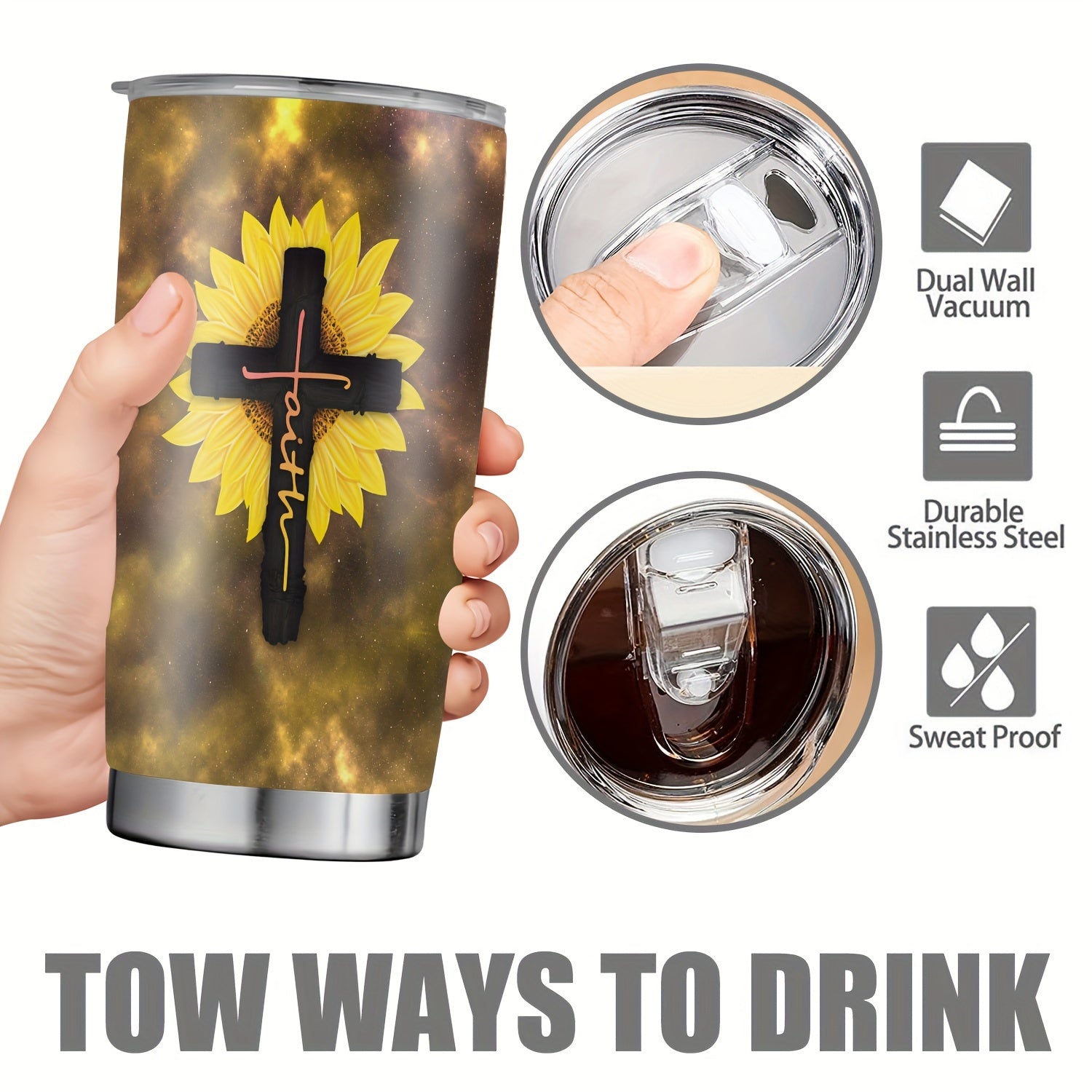 In All Your Ways Acknowledge Him Christian Insulated Stainless Steel Tumbler 20oz claimedbygoddesigns