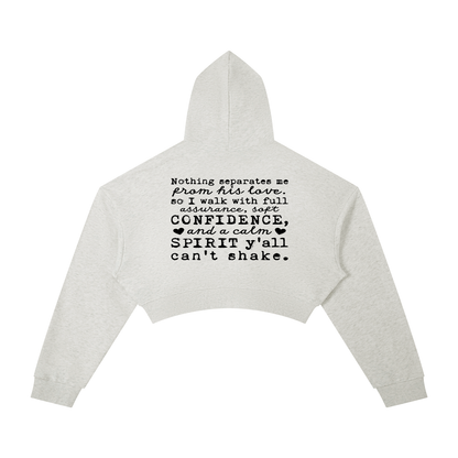 He Loves Me Y'all Can Relax Women's Christian Cropped Hooded Sweatshirt