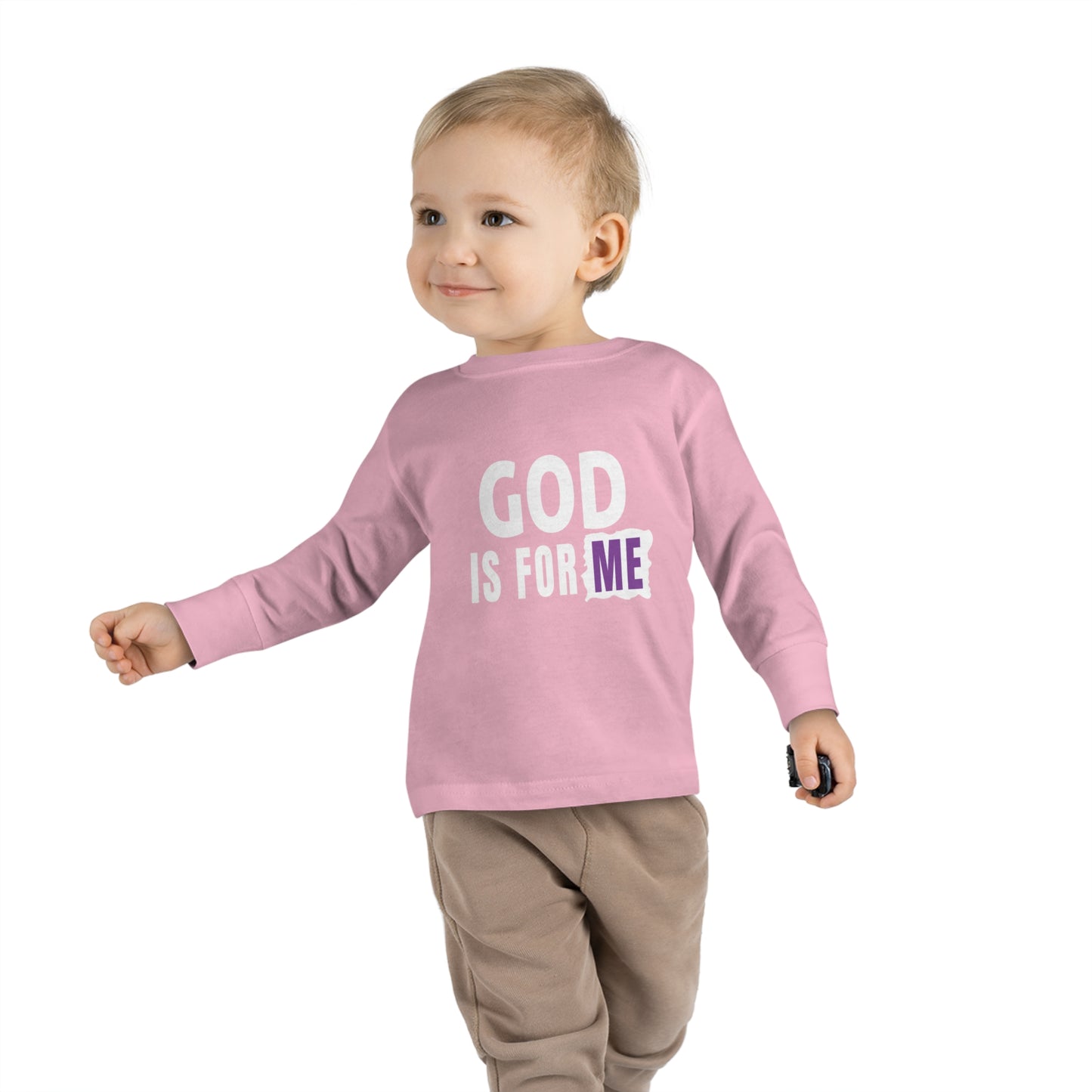 God Is For Me Toddler Christian Sweatshirt Printify