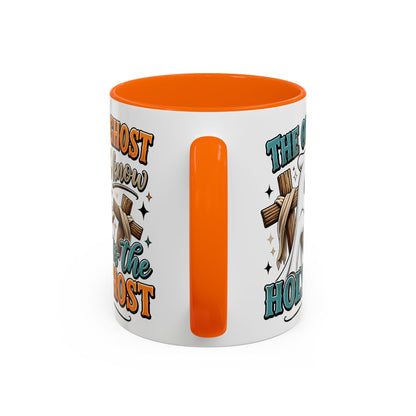 Accent Mug — "The Only Ghost I Know Is the Holy Ghost" Christian Halloween Coffee Cup