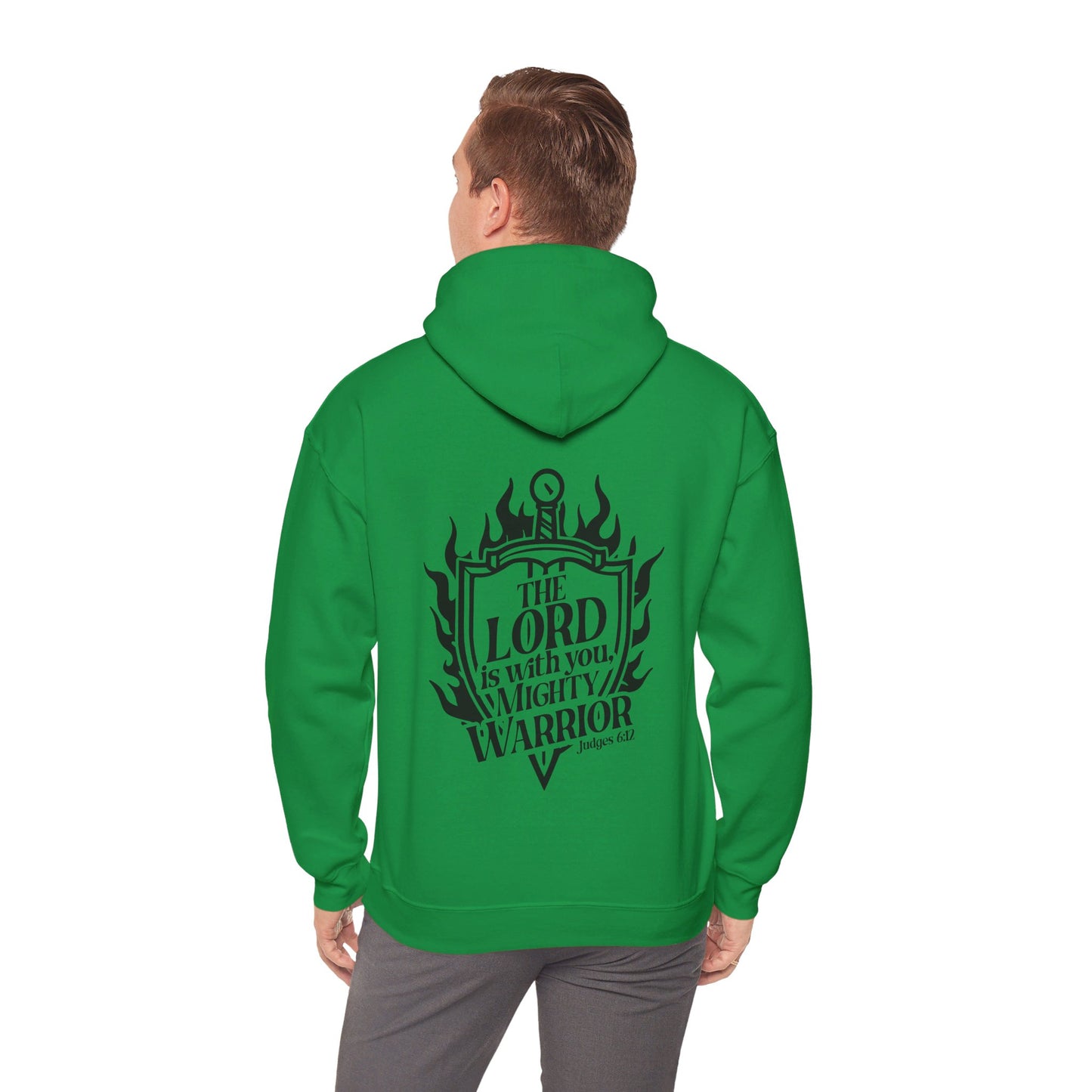 The Lord Is With You Mighty Warrior Unisex Christian Pullover Hooded Sweatshirt