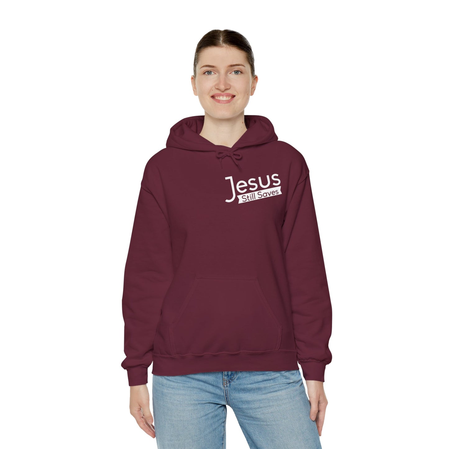 Jesus Still Saves Unisex Christian Hooded Pullover Sweatshirt