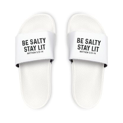 Casual Comfort Women's Christian Sandals - 'Be Salty Stay Lit' - Perfect for Summer Outings