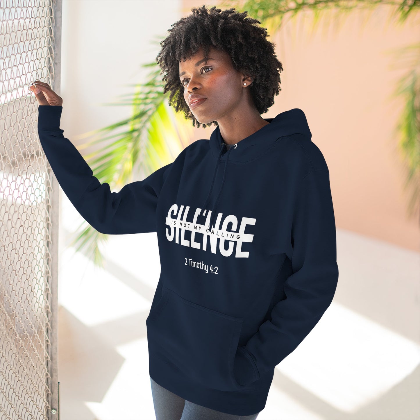 Silence Hoodie - Inspirational Fleece Unisex Pullover, Christian Gift, Motivational Activewear, Cozy Sweatshirt, Scripture Reminder