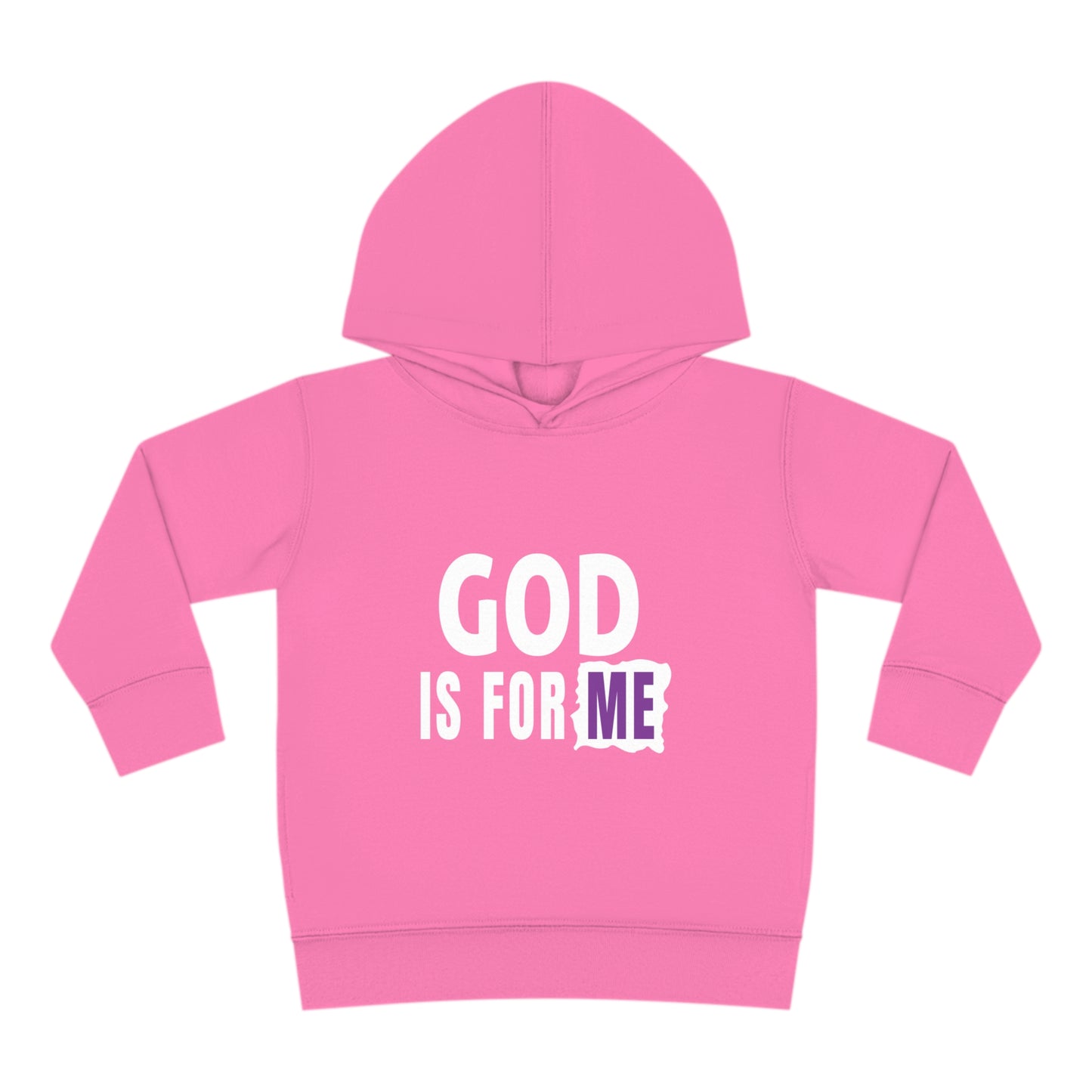 God Is For Me Christian Toddler Pullover Fleece Hoodie Printify