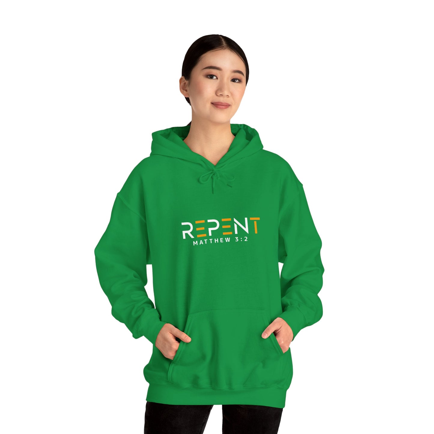 Repent Christian Unisex Hooded Pullover Sweatshirt