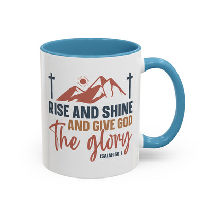Christian Ceramic Mug - Give Him The Glory Accent Coffee Mug (11, 15oz)