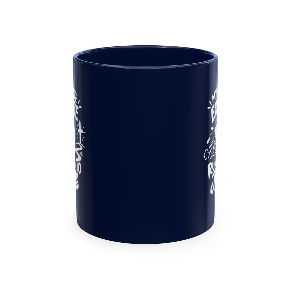 My Favorite Exercise Is Running to Jesus Christian Ceramic Mug