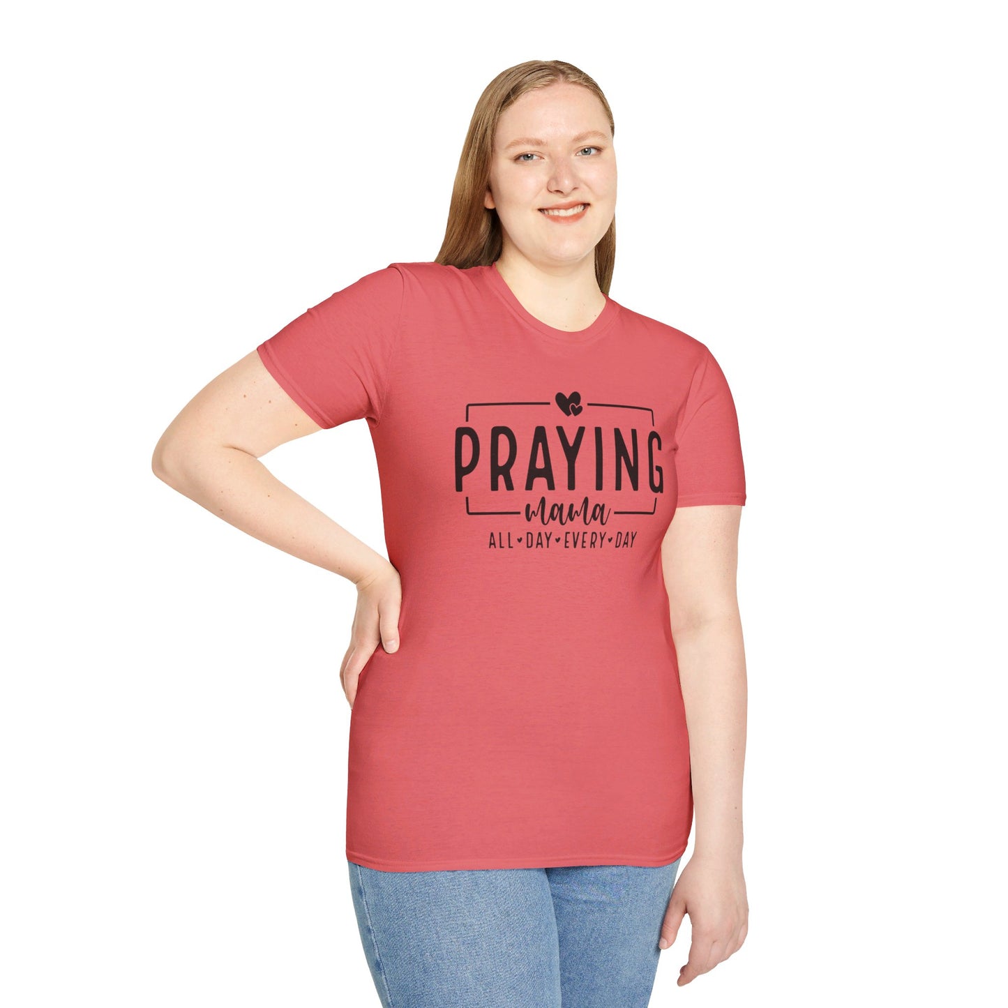 Praying Mama All Day Every Day Women's Christian T-shirt