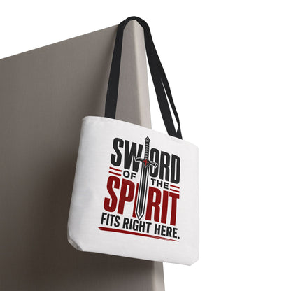 Sword of the Spirit Tote Bag — Christian Faith Inspirational Canvas Tote - ClaimedbyGodDesigns