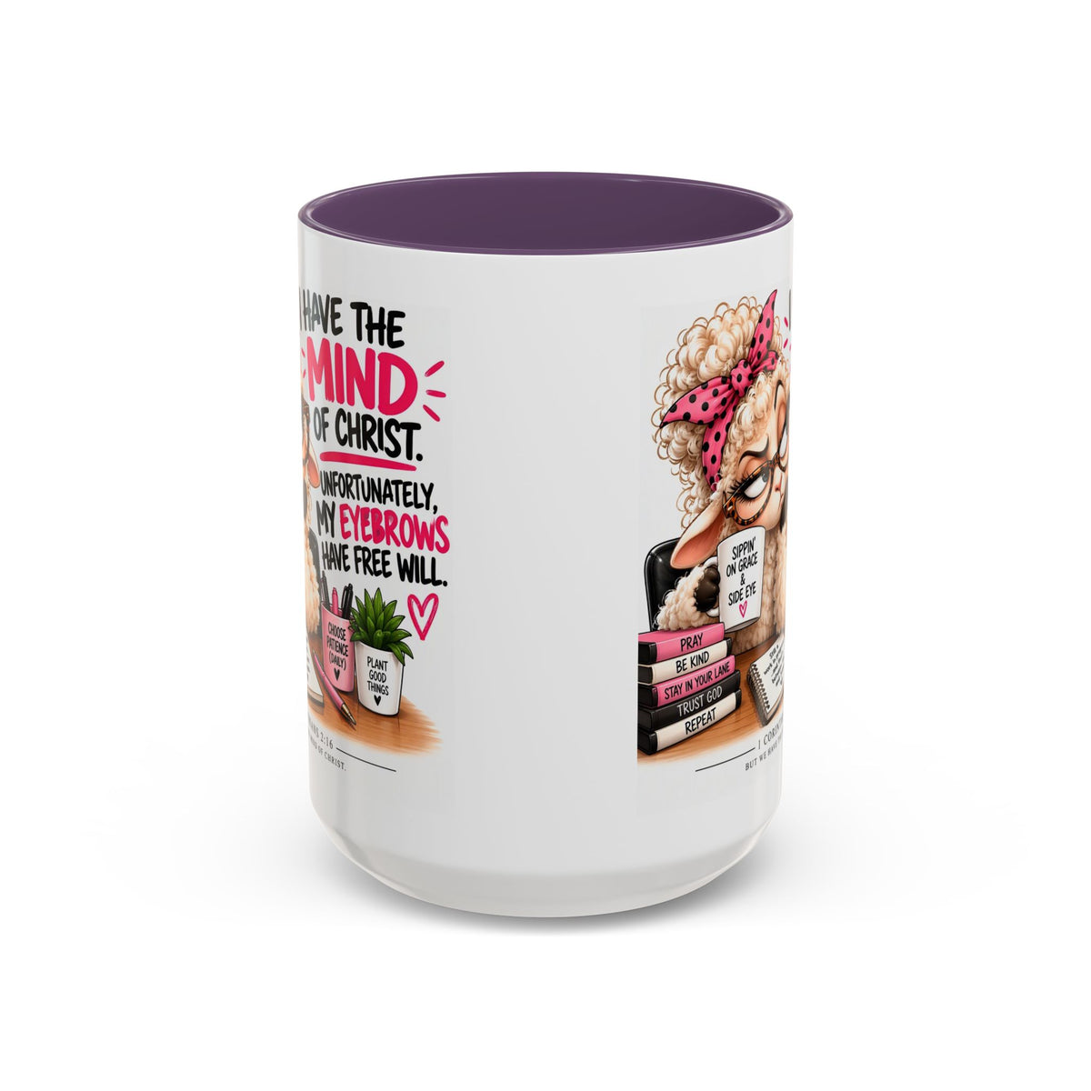 Christian Coffee Mug – "I Have the Mind of Christ" Funny Sheep Design (11/15 oz)