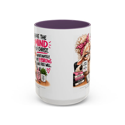 Christian Coffee Mug – "I Have the Mind of Christ" Funny Sheep Design (11/15 oz)