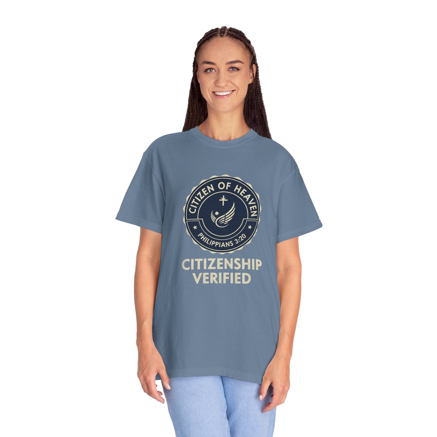 Citizen of Heaven T-shirt, Unisex Garment - Dyed Tee, Spiritual Gift, Christian Apparel, Faith - Based Fashion, Inspirational Top - ClaimedbyGodDesigns