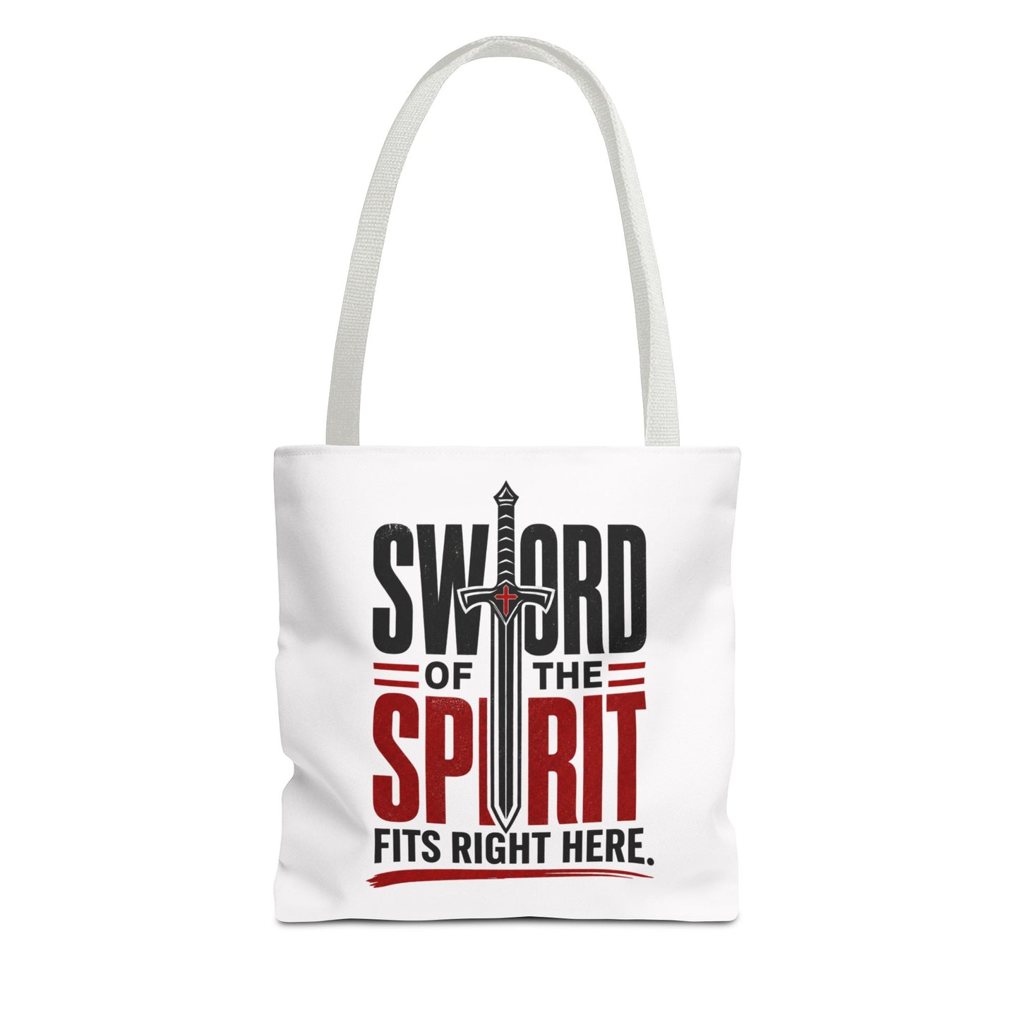 Sword of the Spirit Tote Bag — Christian Faith Inspirational Canvas Tote - ClaimedbyGodDesigns