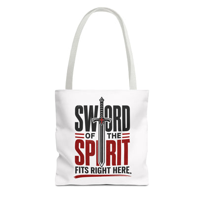 Sword of the Spirit Tote Bag — Christian Faith Inspirational Canvas Tote - ClaimedbyGodDesigns