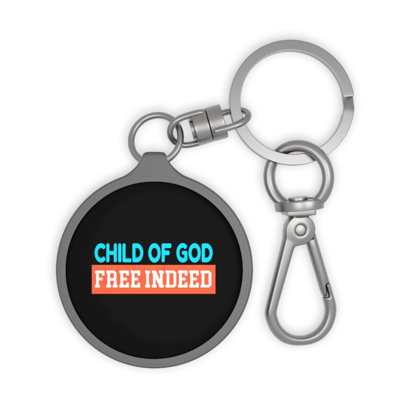 Child Of God Free Indeed Christian Key Fob Printify