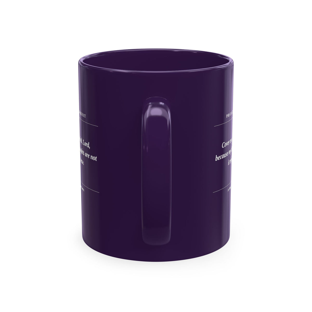 Prayer & Protection Scripture Ceramic Mug — 'Prayer Request' Inspirational Coffee Cup