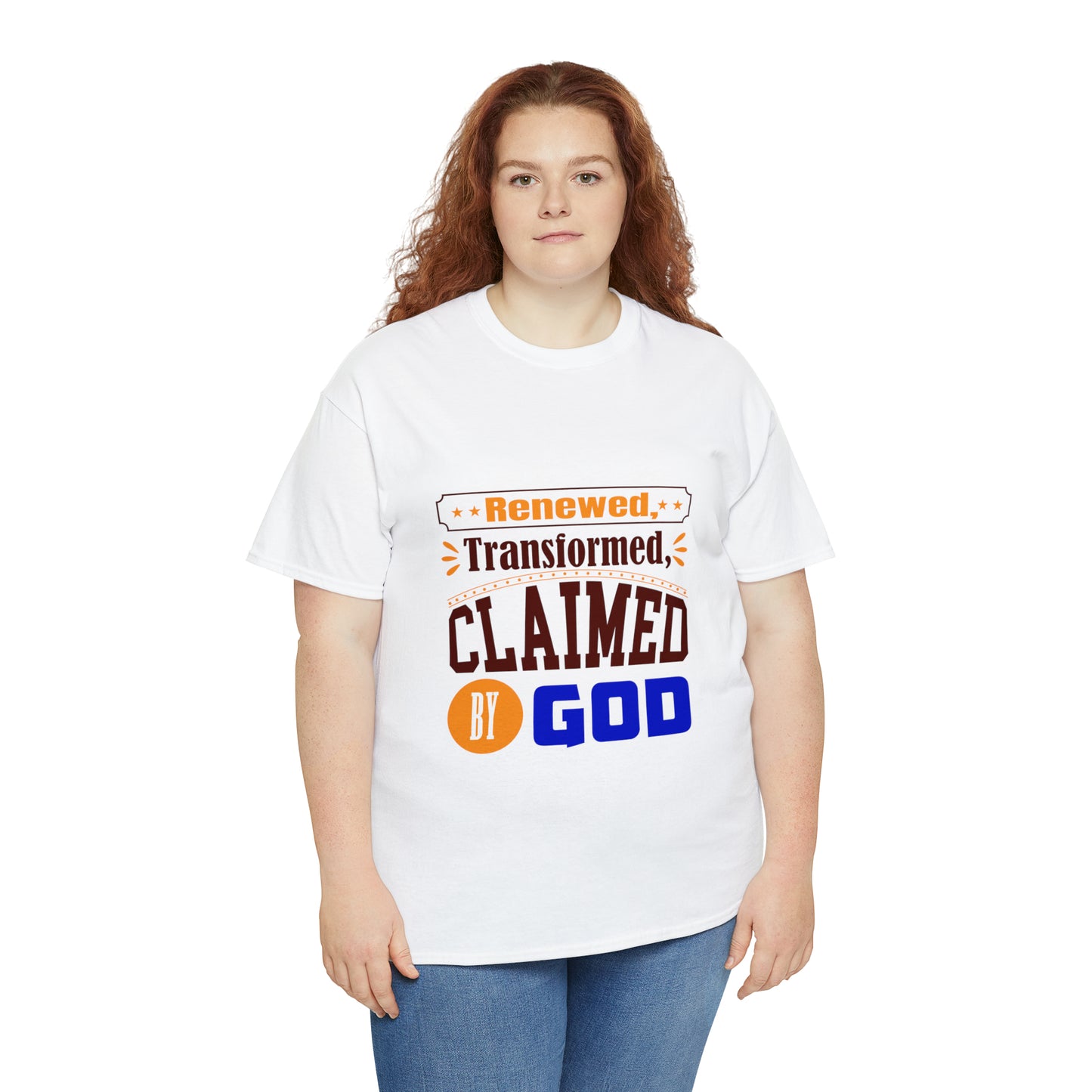 Renewed Transformed Claimed By God Unisex Heavy Cotton Tee