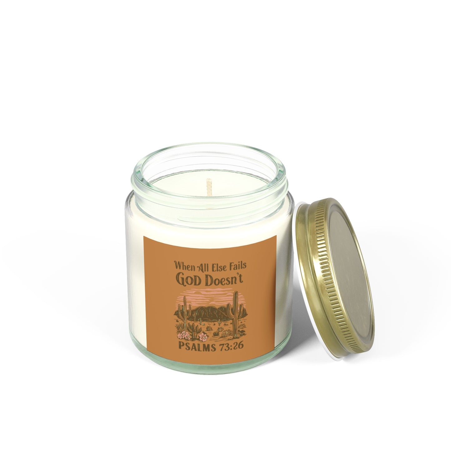 When All Fails God Doesn't Christian Scented Candle (4oz, 9oz)