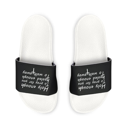 Inspirational Women's Sandals - Quote Slide-On Footwear for Comfort & Style