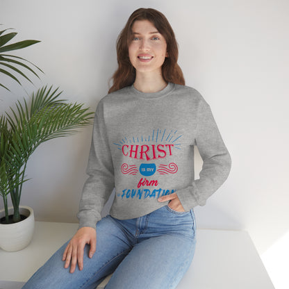 Christ Is My Firm Foundation Unisex Heavy Blend™ Crewneck Sweatshirt