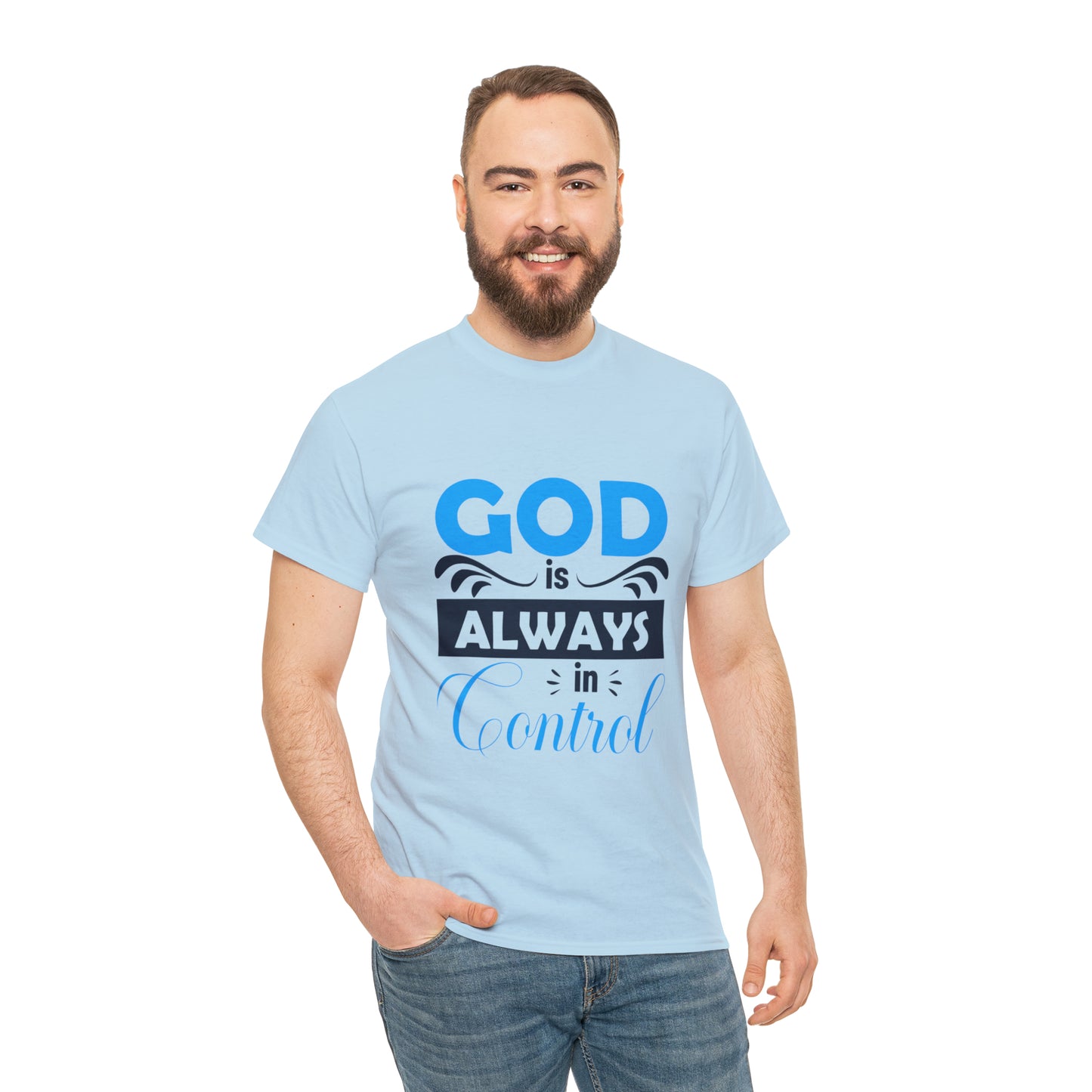 God Is Always In Control Unisex Heavy Cotton Tee