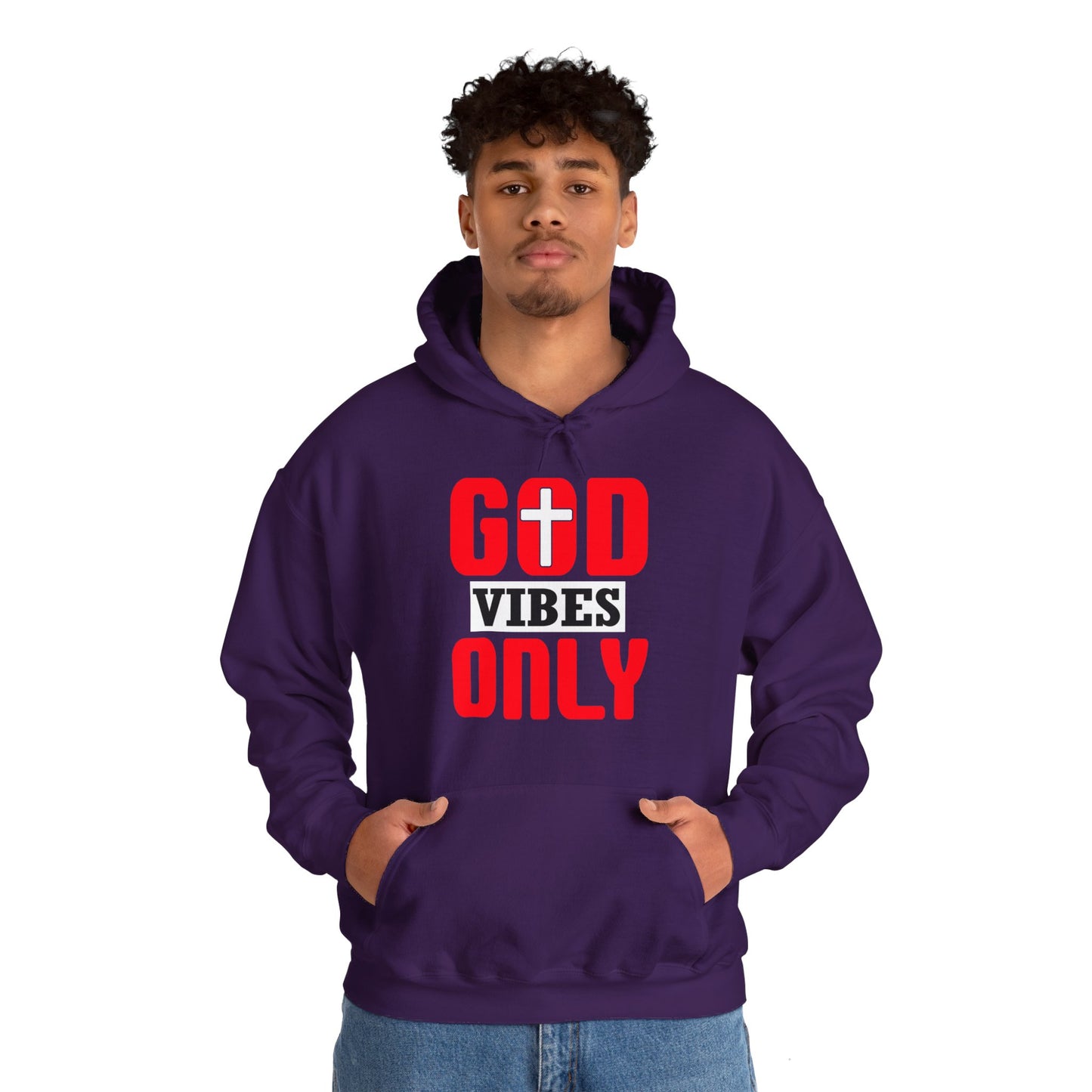 God Vibes Only Unisex Christian Hooded Pullover Sweatshirt