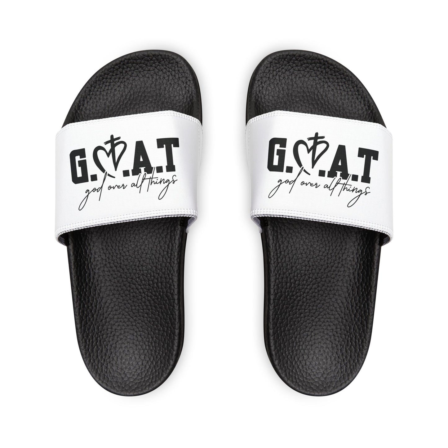 GOAT God Over All Things Men's PU Christian Slide Sandals