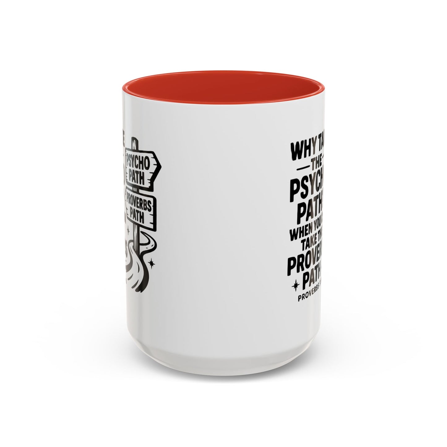 Inspirational Quote Accent Coffee Mug - Perfect Gift for Motivational Moments, Office Desk Essentials, Christian Gifts, Proverbs 3:5-6