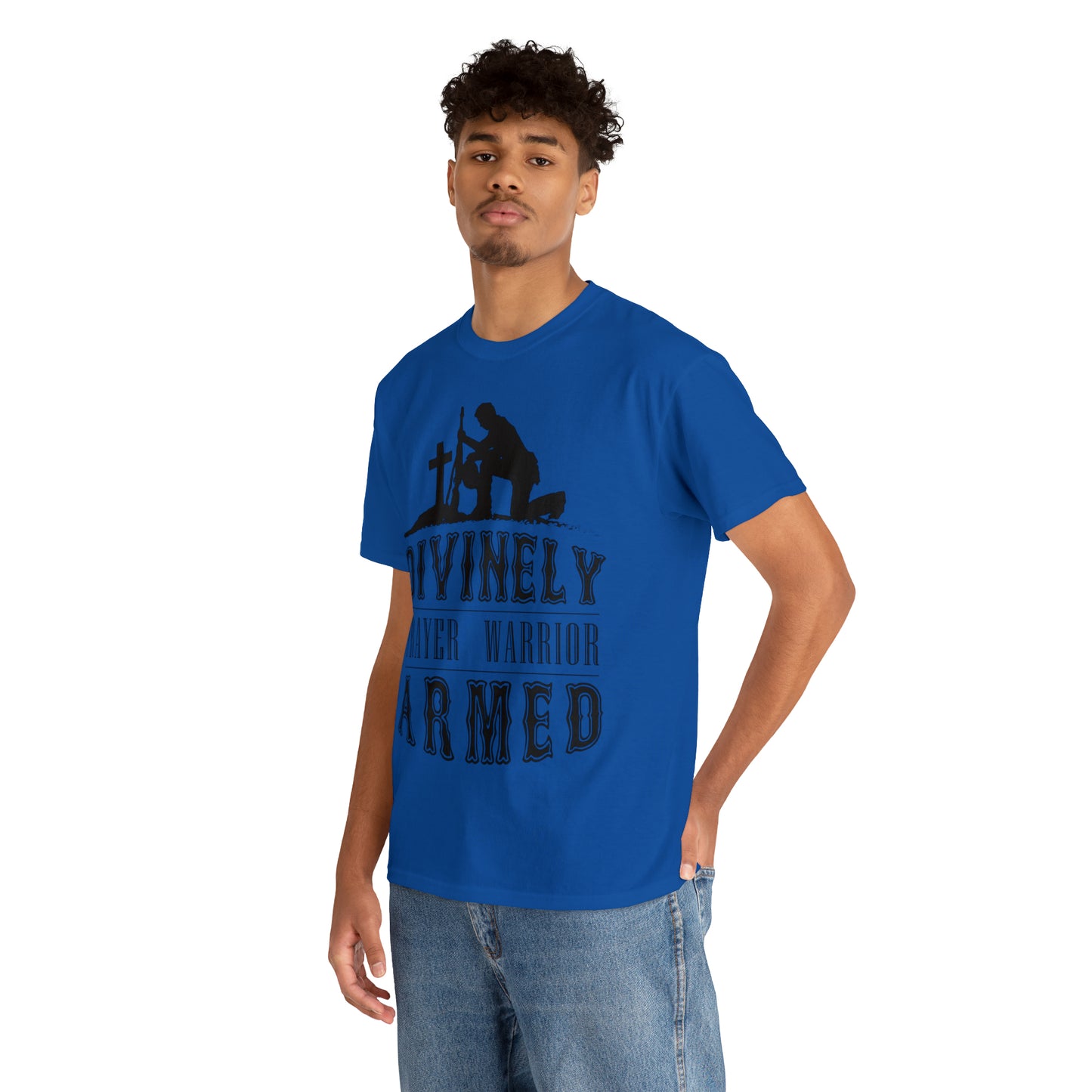 Divinely Armed Prayer Warrior Unisex Heavy Cotton Tee