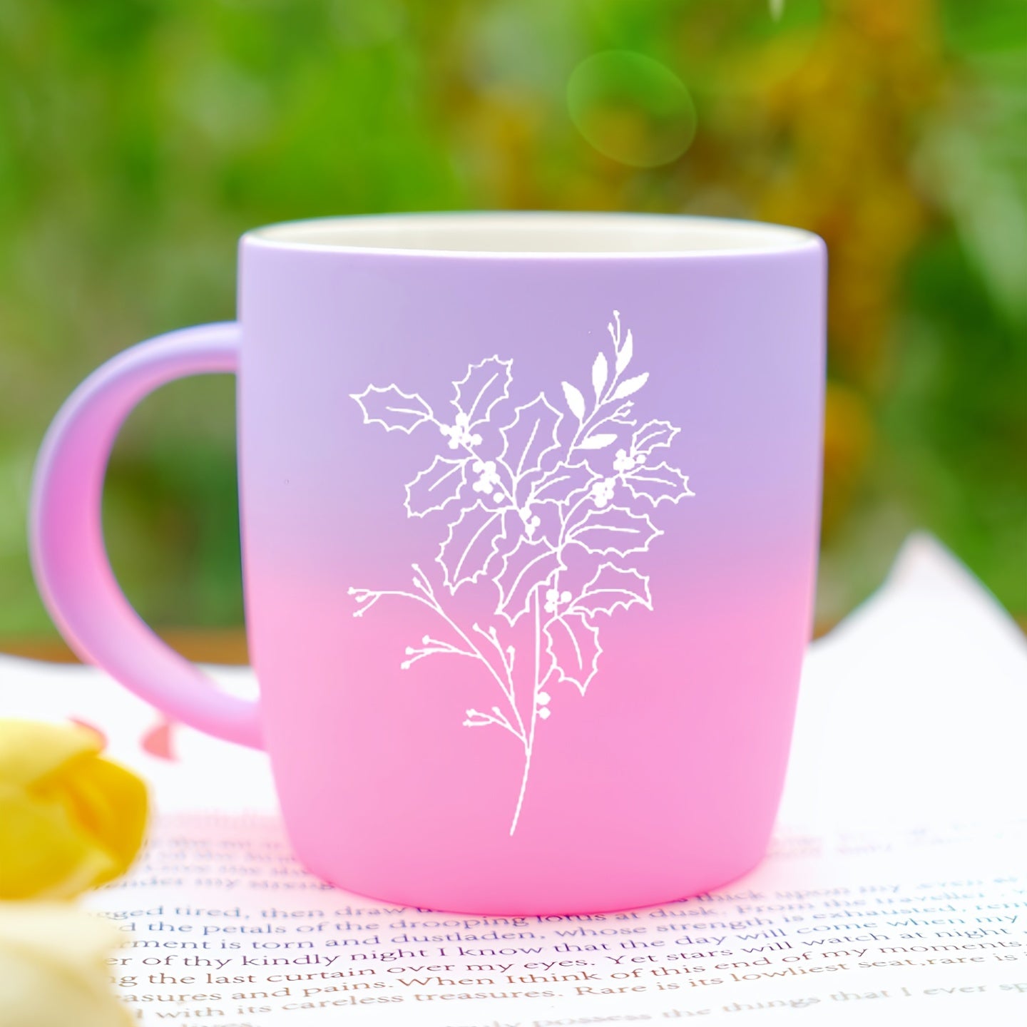 Hope & Love Flowered Two Tone Colored Mug claimedbygoddesigns