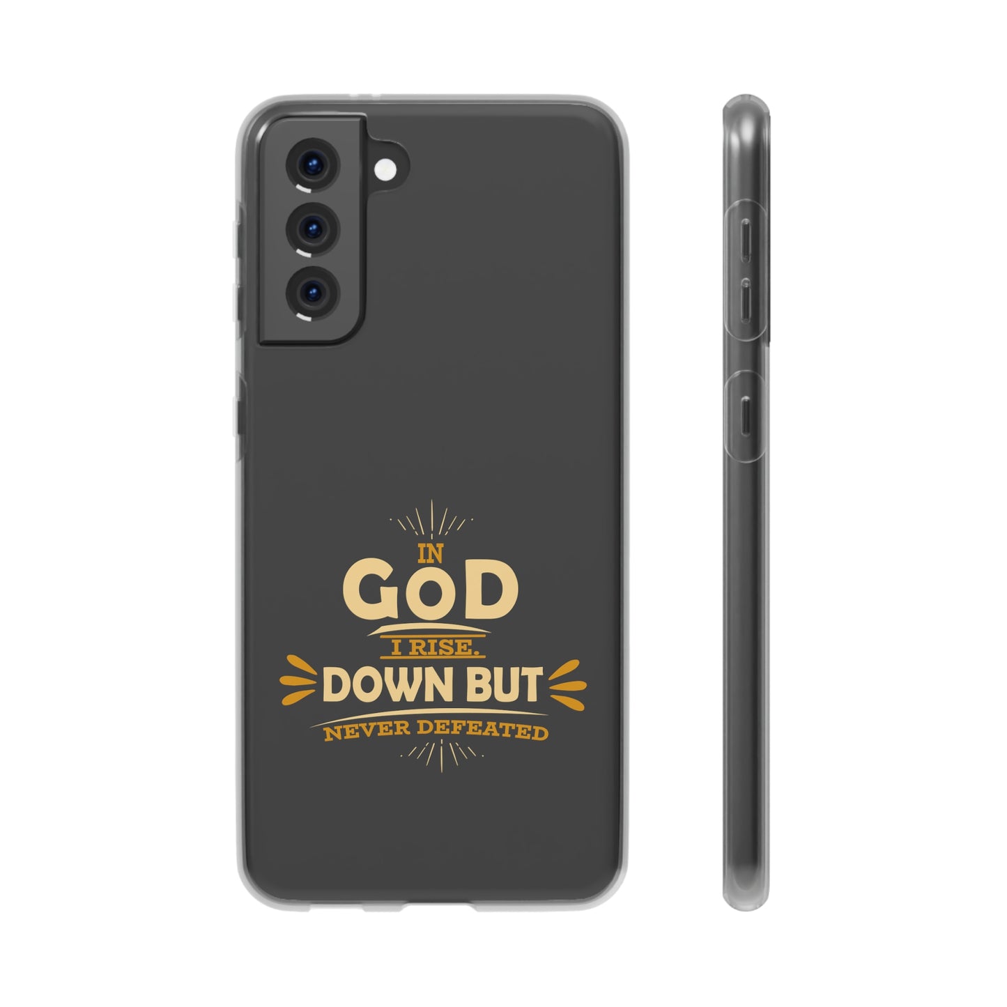 In God I Rise Down But Never Defeated  Flexi Phone Case
