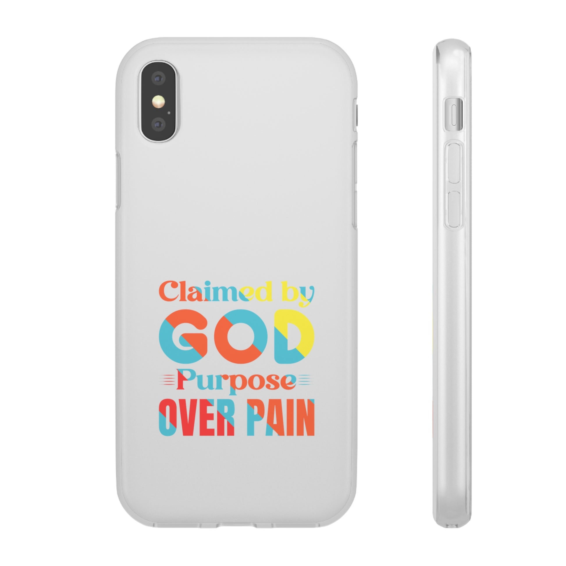 Claimed By God Purpose Over Pain Christian Flexi Phone Case Printify