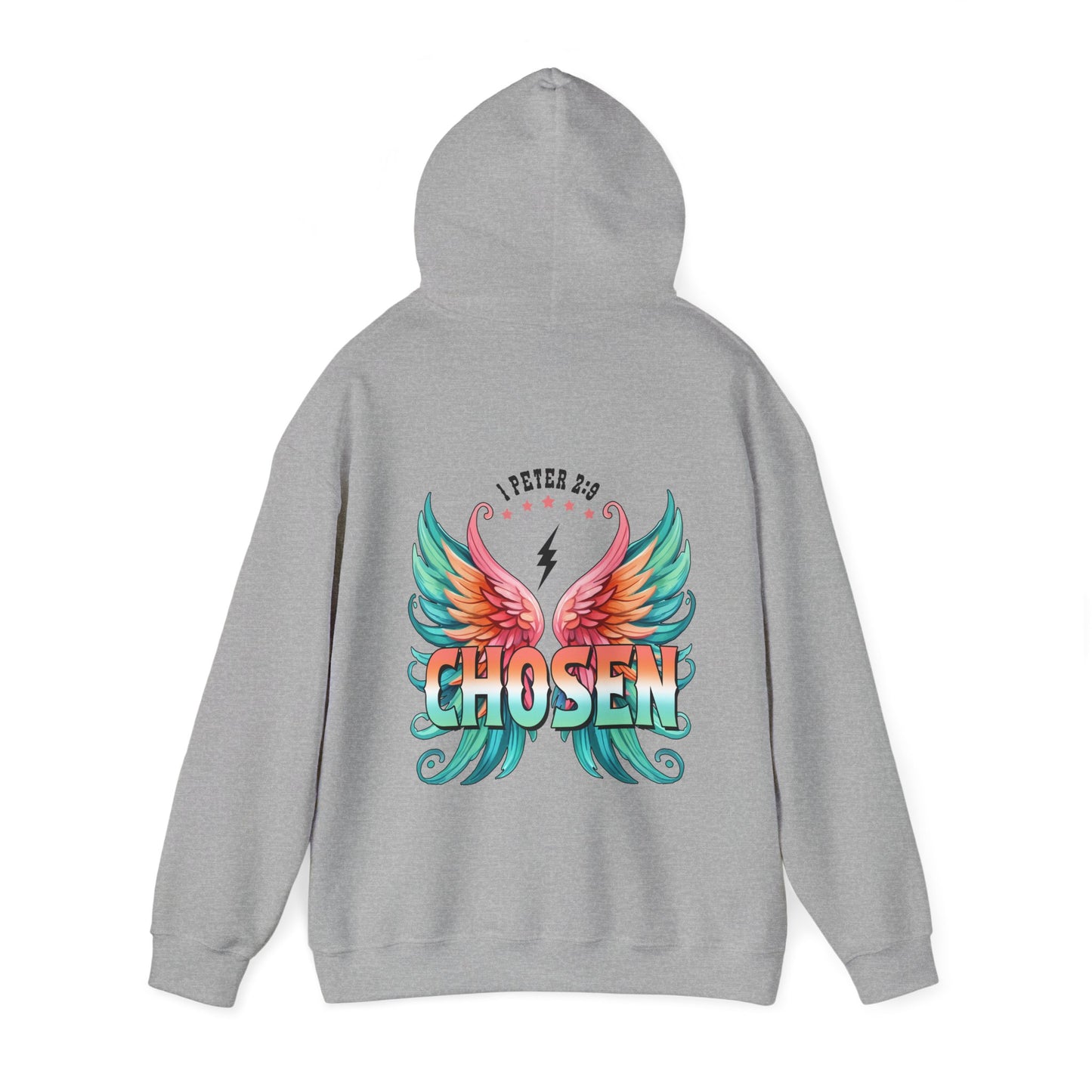 Chosen (angel wings) Women's Christian Hooded Pullover Sweatshirt