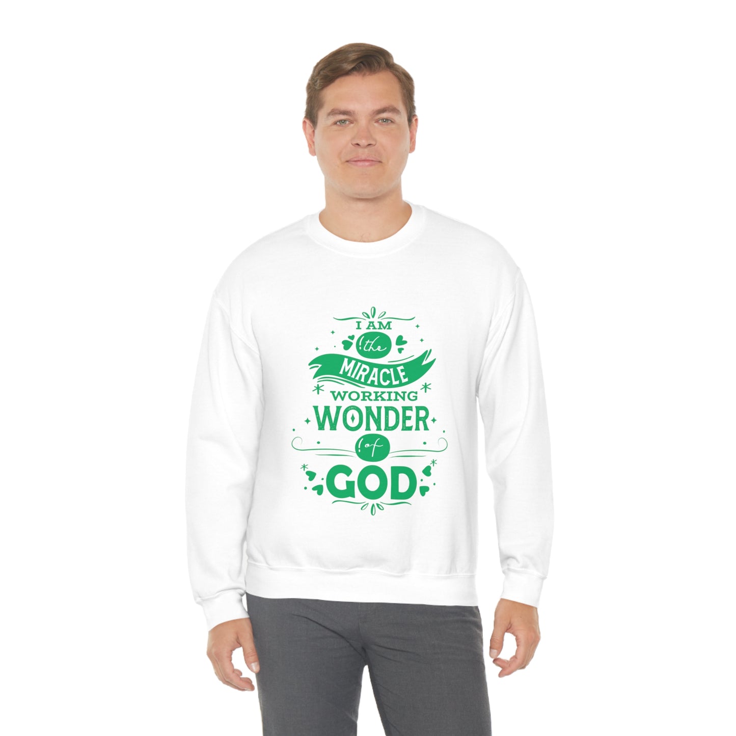 I Am The Miracle Working Wonder Of God Unisex Heavy Blend™ Crewneck Sweatshirt
