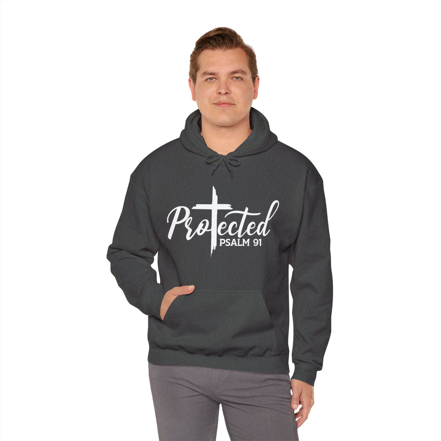 Psalm 91 Protected Unisex Christian Pullover Hooded Sweatshirt