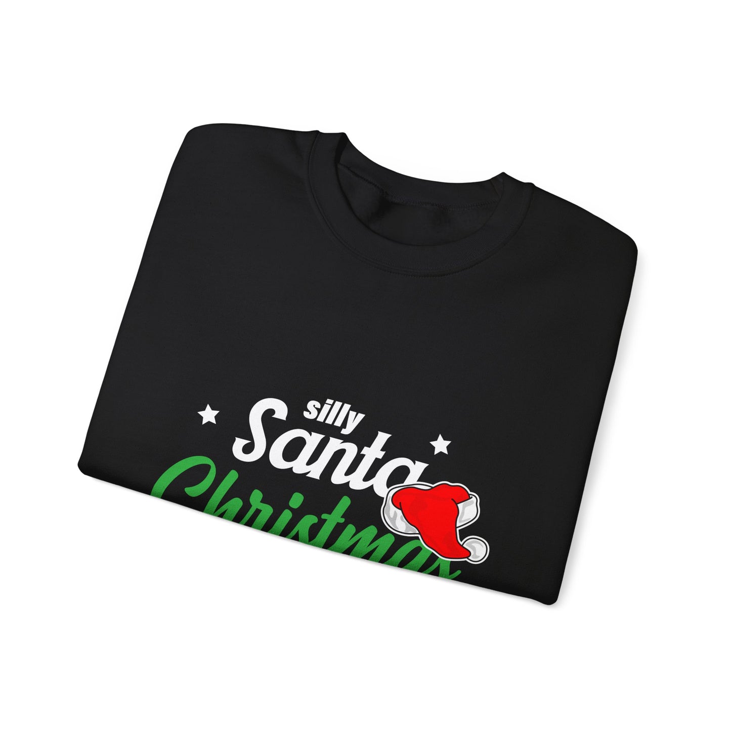 Silly Santa Christmas Is For Jesus (Christmas Themed) Unisex Heavy Blend™ Crewneck Christian Sweatshirt