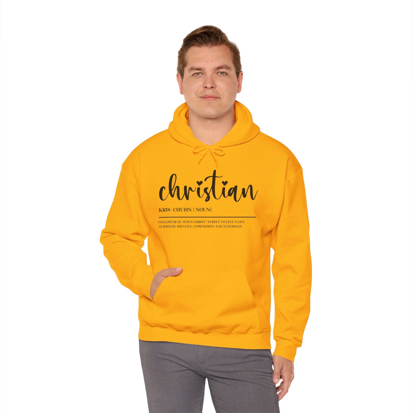 I Am A Christian Follower Of Christ  Unisex Christian Pullover Hooded Sweatshirt